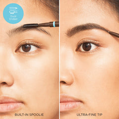 JOAH Brow Down To Me extreme close-up of ultra-fine tip creating hair-like strokes for precise shaping