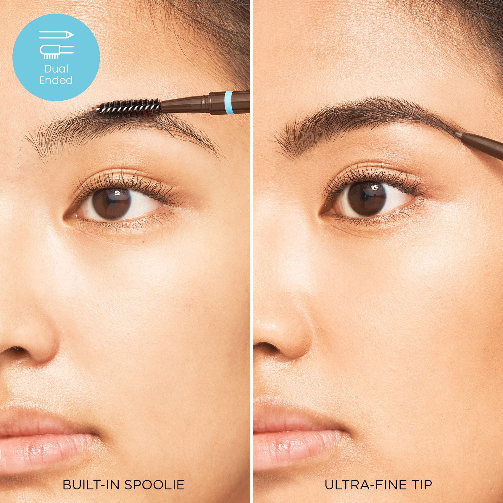 JOAH ultra-fine tip close-up demonstrating precise hair-like strokes for natural brows