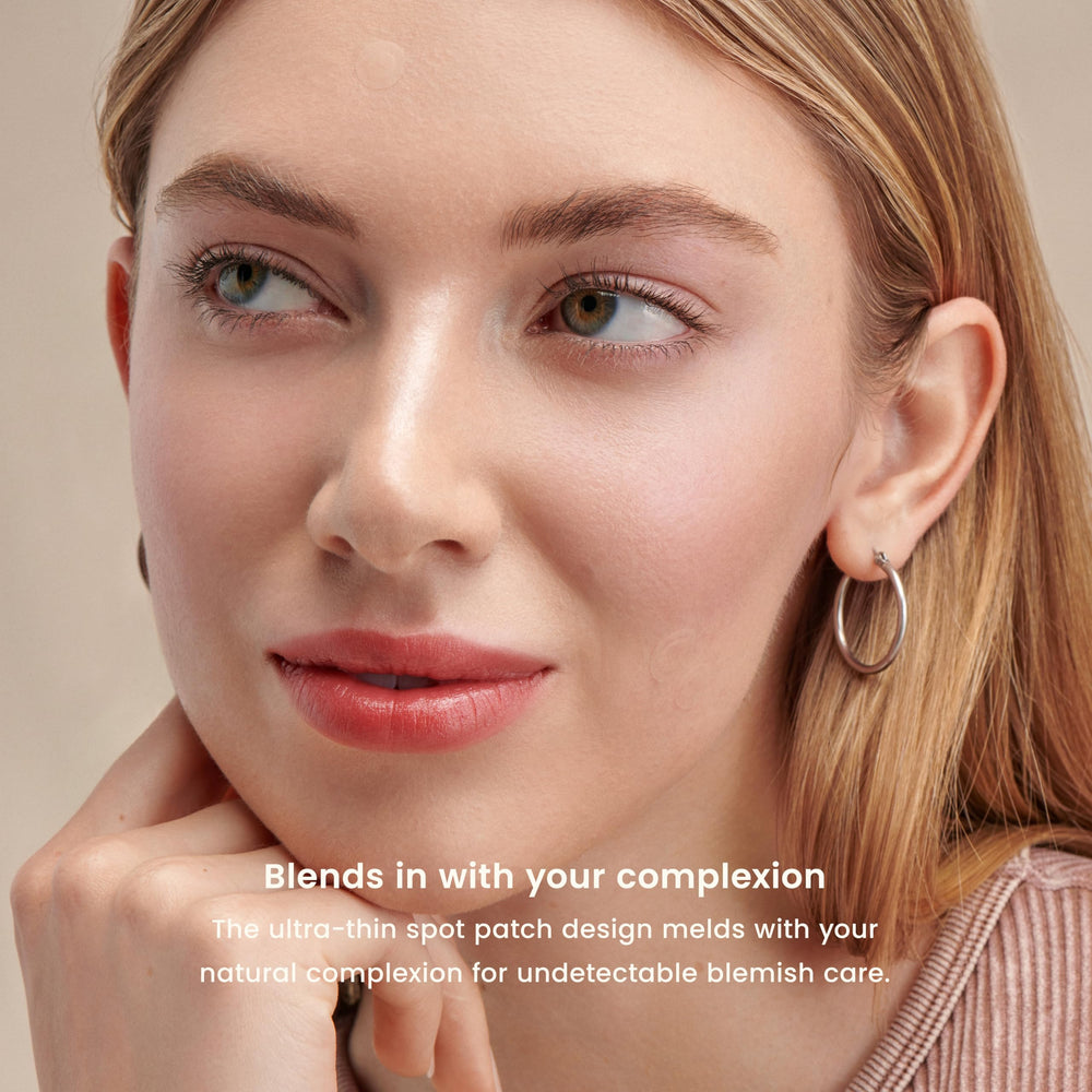 JOAH patch worn under makeup showing camouflage and all-day wear benefit
