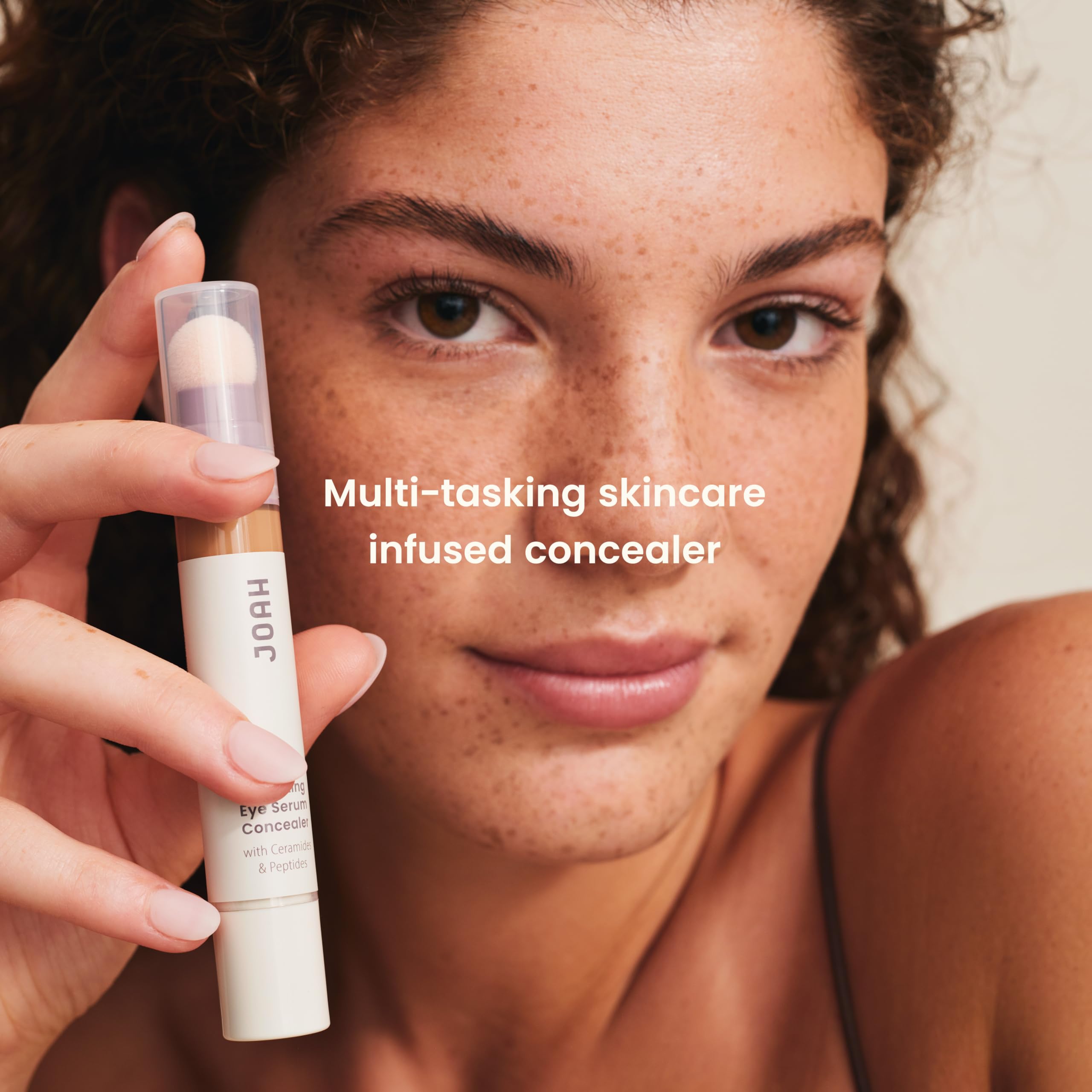 JOAH concealer cream texture swipe highlighting smooth, hydrating coverage