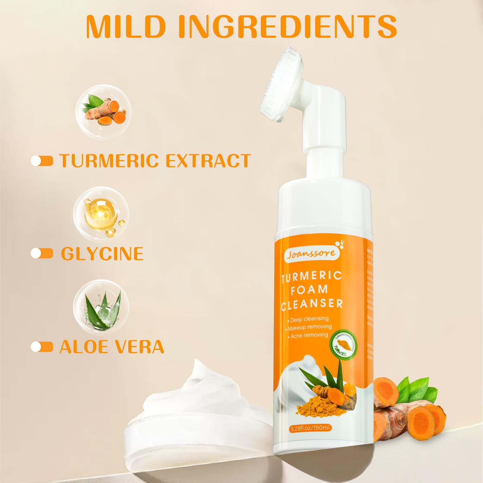 Joanssore bottle in hand showing size and easy portability