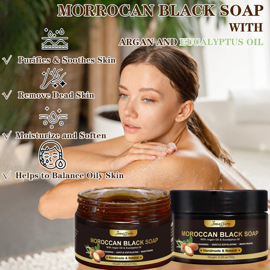 Joanssore soap texture close-up highlighting rich oils and natural finish for softer skin