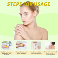 Joanssore soap lather applied to face demonstrating gentle cleansing benefit
