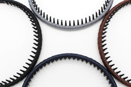 JOBAND close-up of resin teeth highlighting gentle grip and scalp comfort