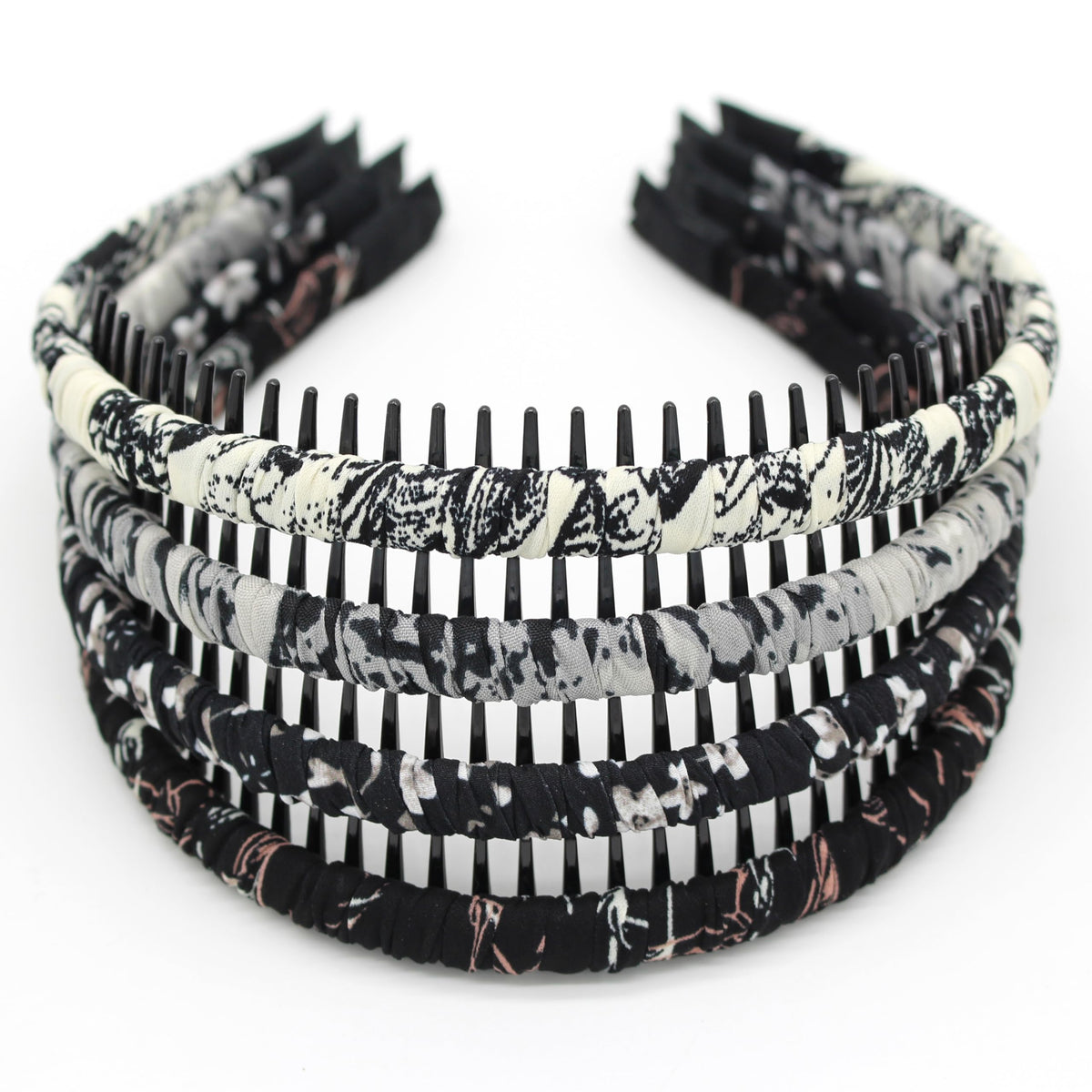JOBAND front view of pack of four headbands showing colors and packaging benefit convenience