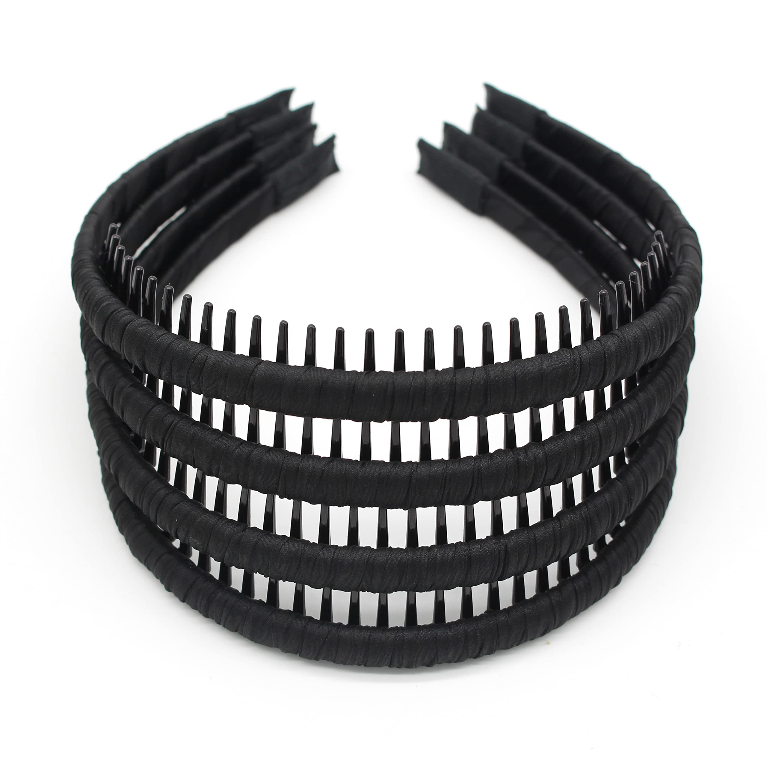 JOBAND front view of four headbands in pack, shows colors and slim profile for versatile wear
