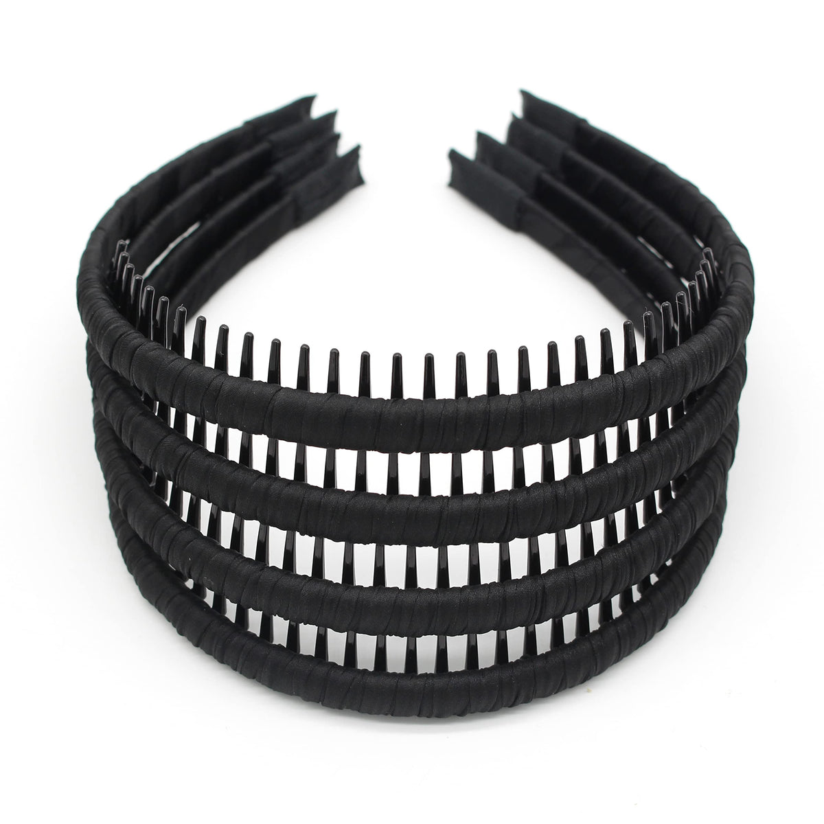 JOBAND front view of four headbands in pack, shows colors and slim profile for versatile wear