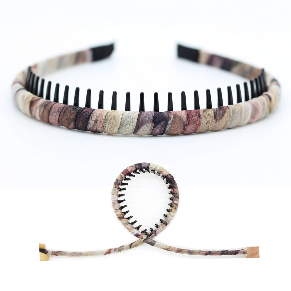 JOBAND headband held in hand to show size and easy portability benefit