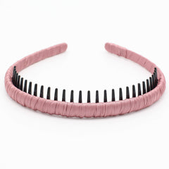 JOBAND hairband beside ruler to show 0.8cm width and 1.4cm tooth length
