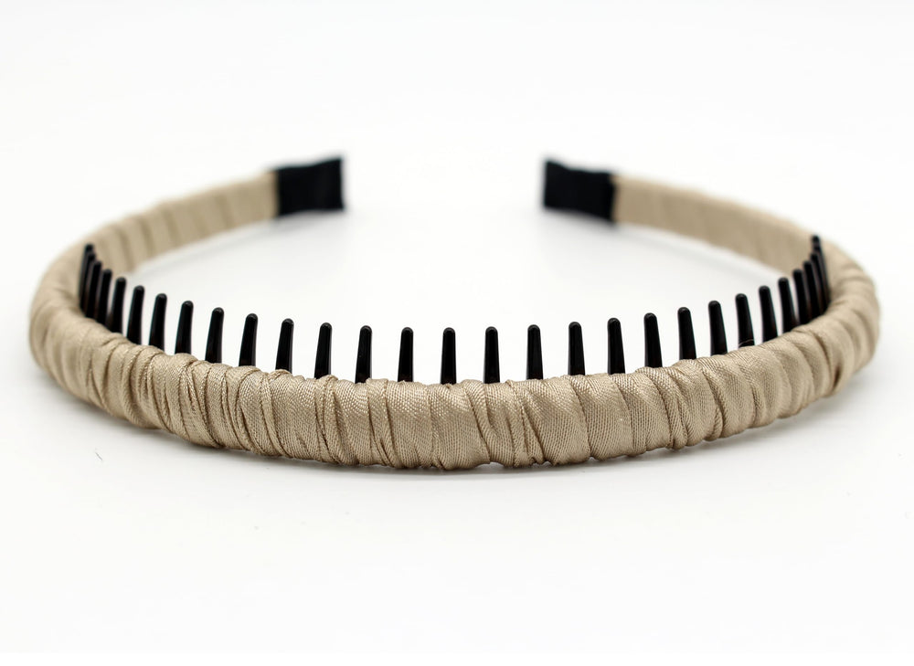 JOBAND headband used during yoga showing stable hold during movement