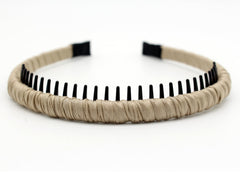JOBAND headband used during yoga showing stable hold during movement