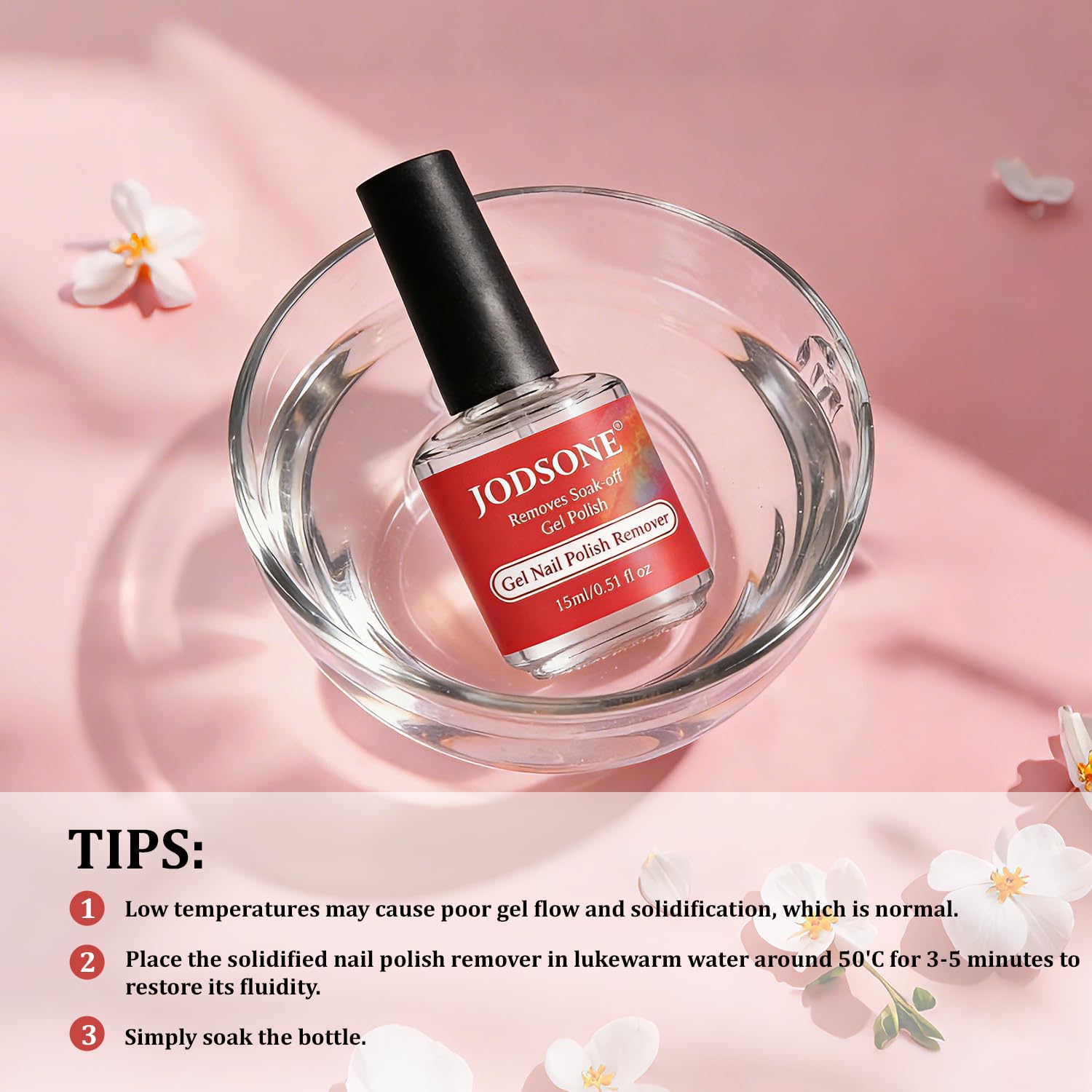 jodsone application action shot applying remover for efficient polish softening benefit