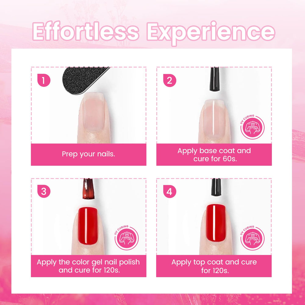 JODSONE close-up of gel polish being applied with brush for smooth coverage