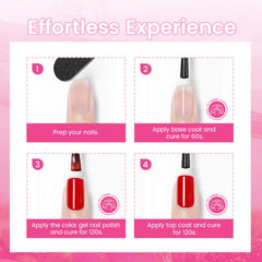 JODSONE close-up of gel polish being applied with brush for smooth coverage
