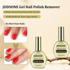 JODSONE applying remover to gel nail for faster polish softening