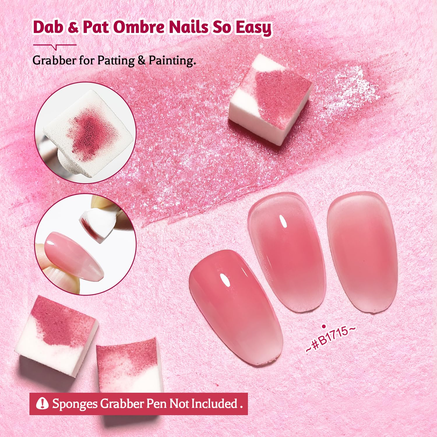 JODSONE color palette flatlay with nine gels showing coordinated shades benefit