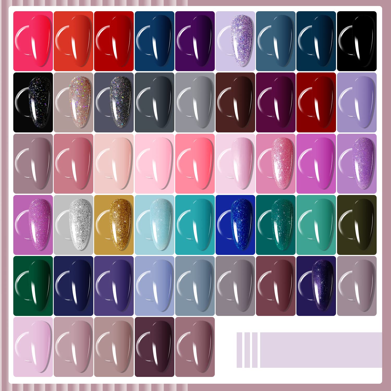 JODSONE color swatch fan showing wide shade range for seasonal and artistic looks