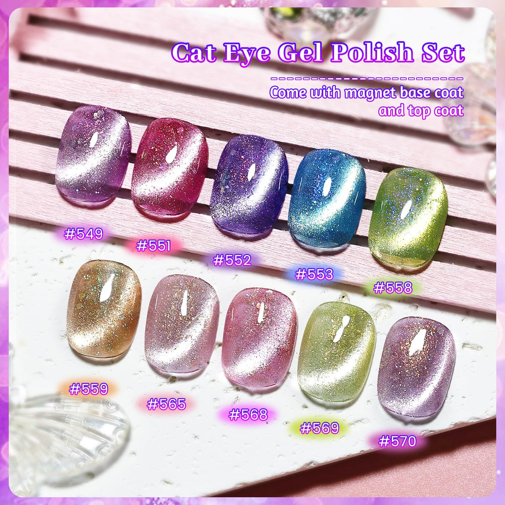 JODSONE color swatches fanned to display ten glitter shades for inspirational choices