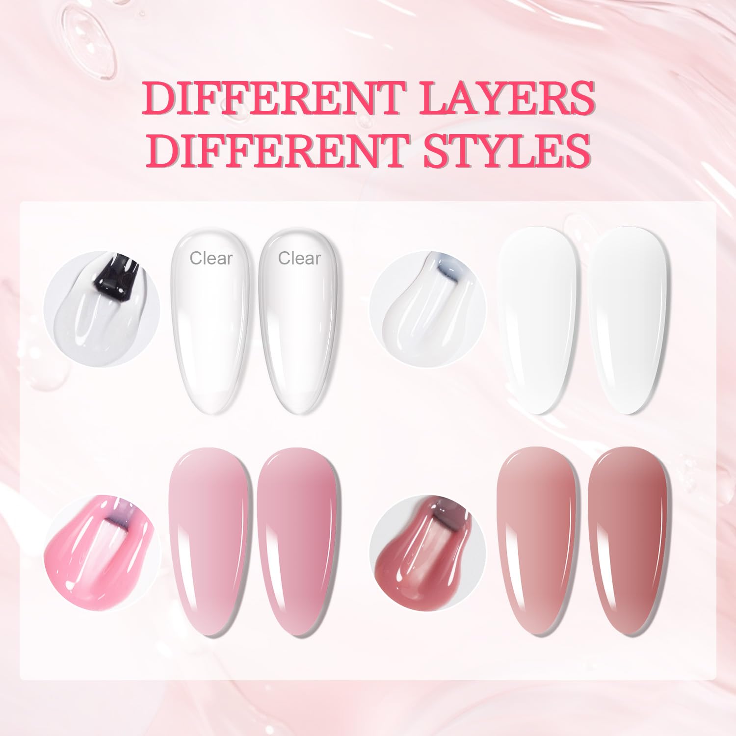 JODSONE color swatch palette of cherry, clear, milky white and red for design ideas