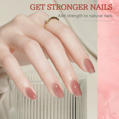 JODSONE extended nail demo showing finished sculpted nails with strong, sleek result