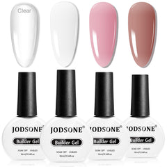 JODSONE front packaging showing four builder gel bottles and product benefits