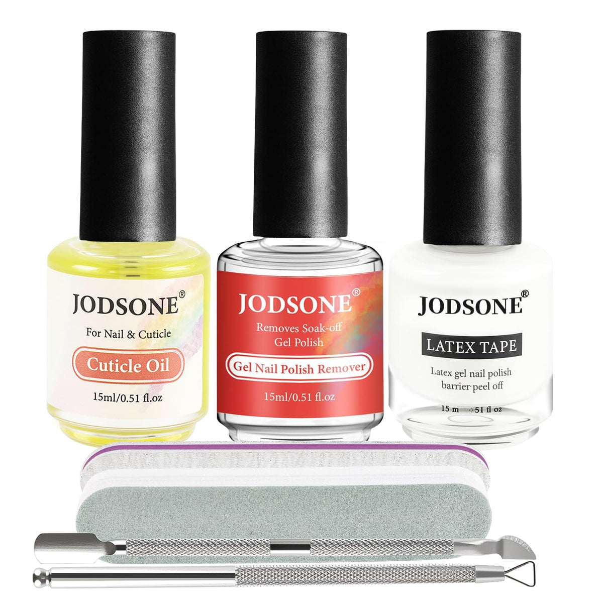 JODSONE front packaging showing full gel remover kit and tools for convenient home use