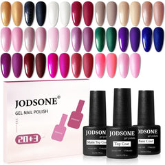 JODSONE kit front packaging showing 20 glitter gel colors and accessories benefit variety