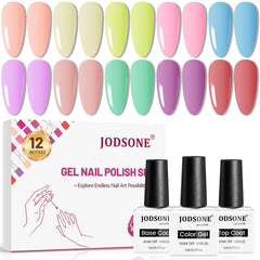 JODSONE front packaging showing 12 gel polish bottles and neat presentation with gifting appeal