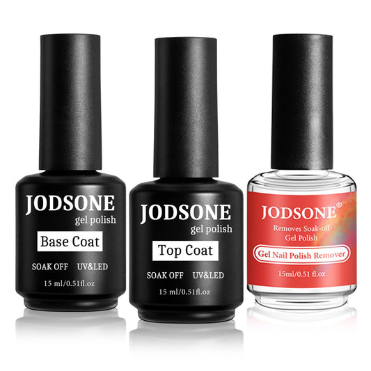 JODSONE front packaging showing three-piece gel remover kit and easy storage benefit