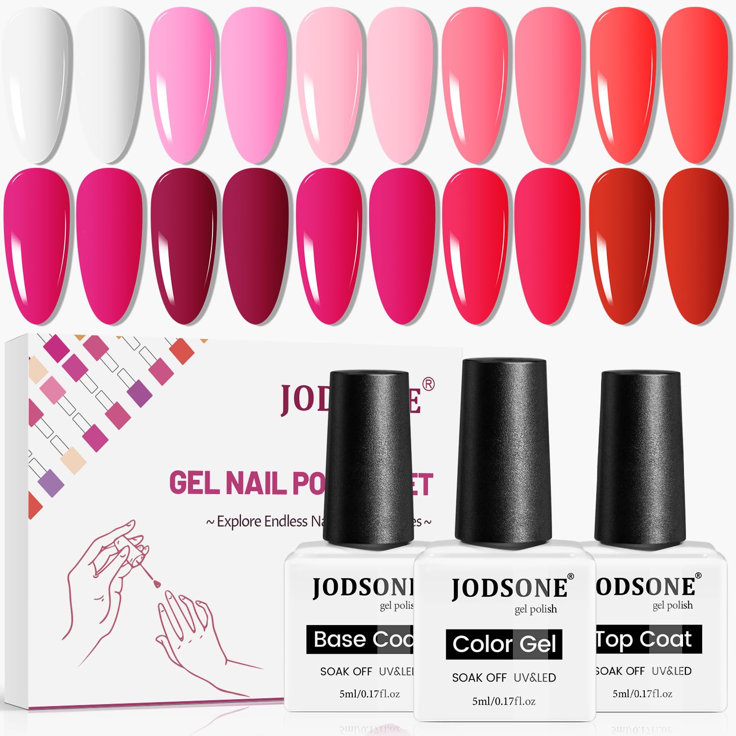 JODSONE front packaging showing all twelve bottles and labels for easy selection