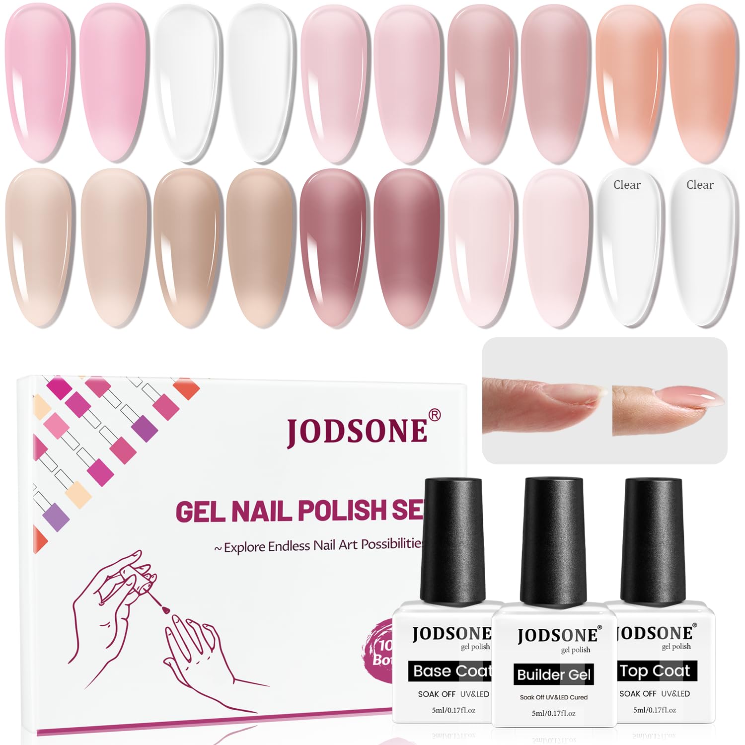 JODSONE front packaging showing full gel set for easy at-home use