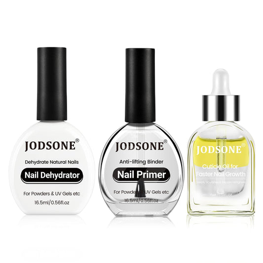 JODSONE front view of 3-piece prep set showing bottles and benefits