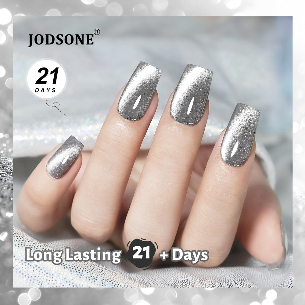 JODSONE hand wearing finished nails in lifestyle setting for polished look benefit