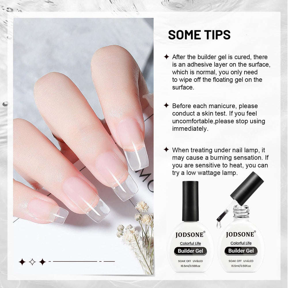JODSONE kit staged with LED lamp lifestyle shot showing ready-to-use nail setup