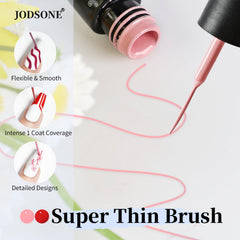JODSONE bottles beside LED lamp illustrating lamp curing for faster set time