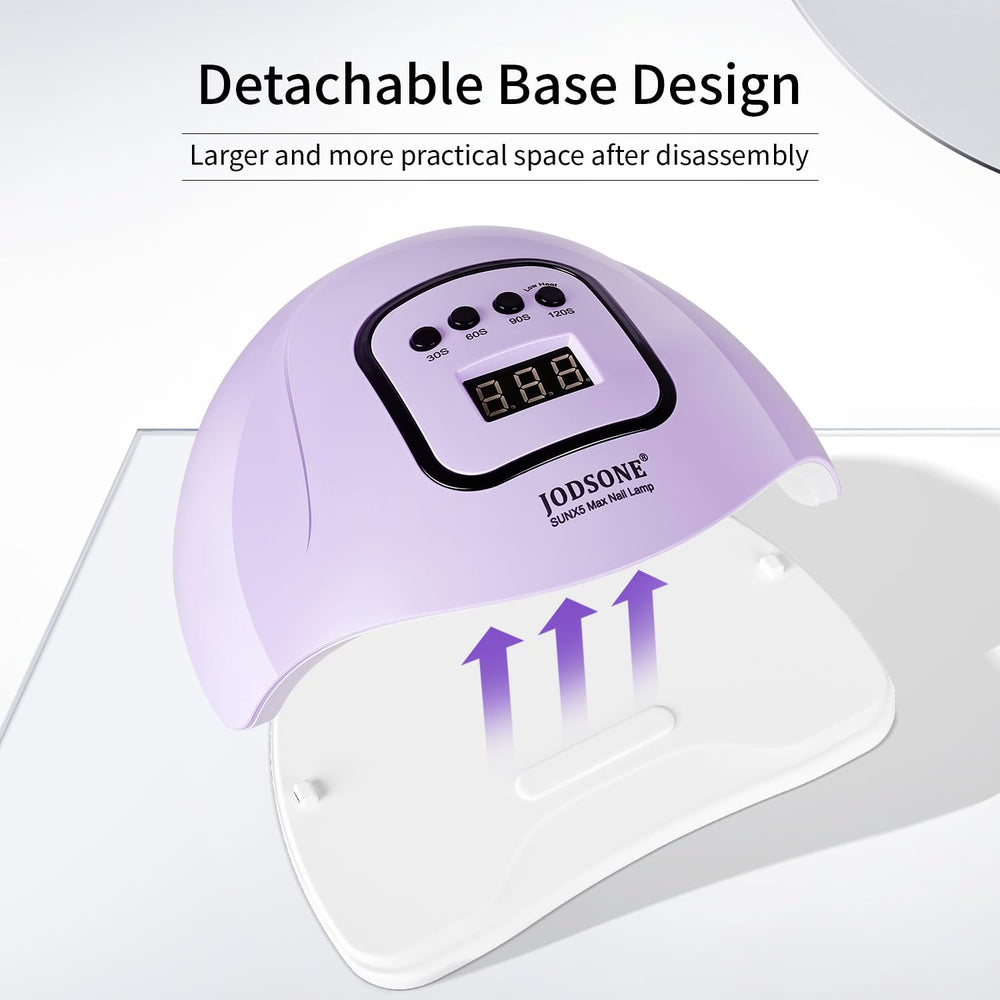 JODSONE lamp next to a hand for size comparison and portable convenience benefit
