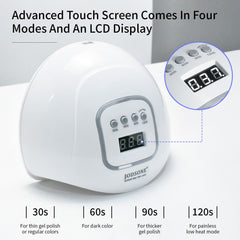 JODSONE closeup of LCD and timers highlighting easy control benefit