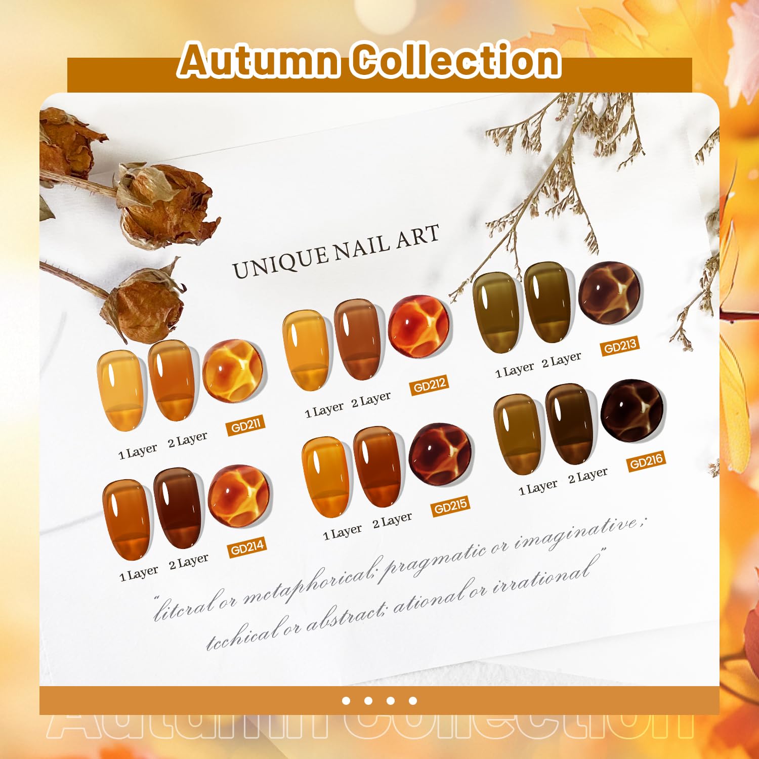 JODSONE lifestyle shot of cozy autumn manicure setup, evokes seasonal styling inspiration