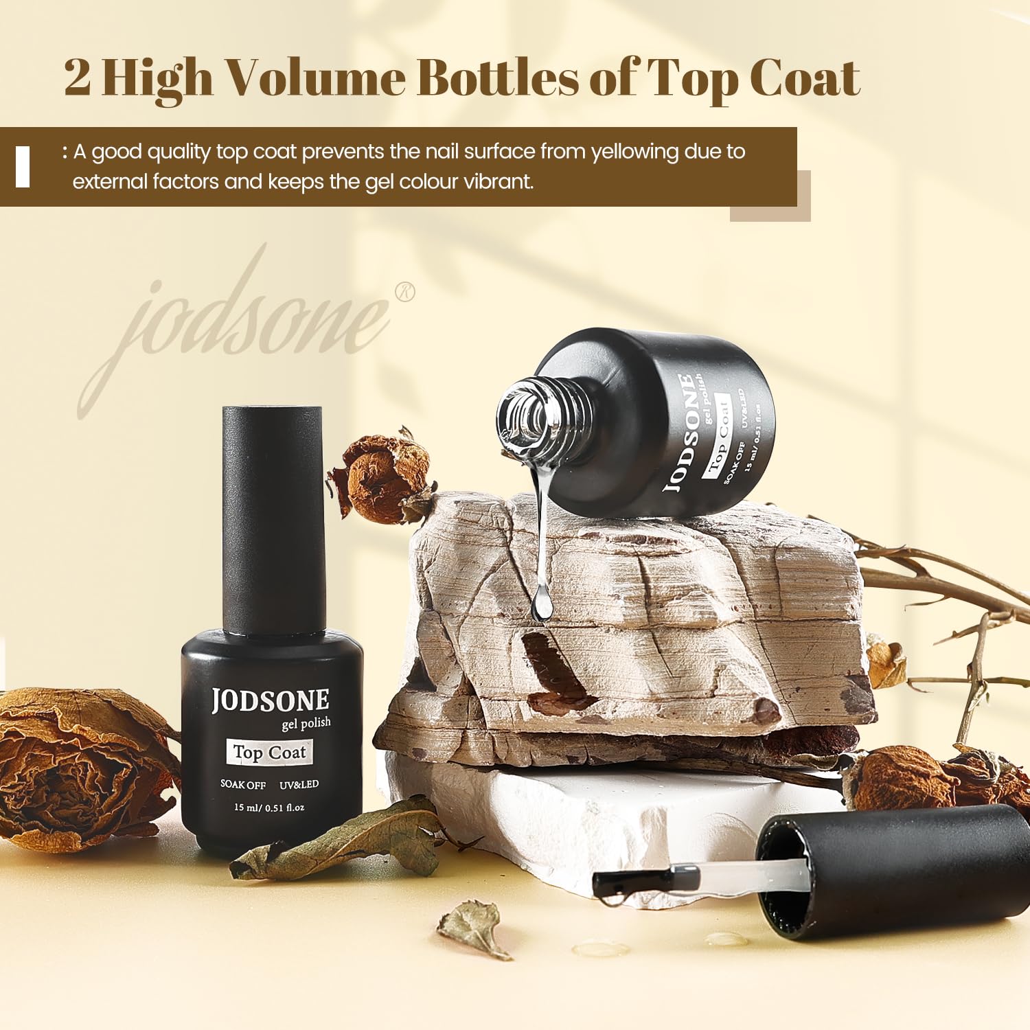 JODSONE lifestyle shot with manicure tools conveying salon-style results