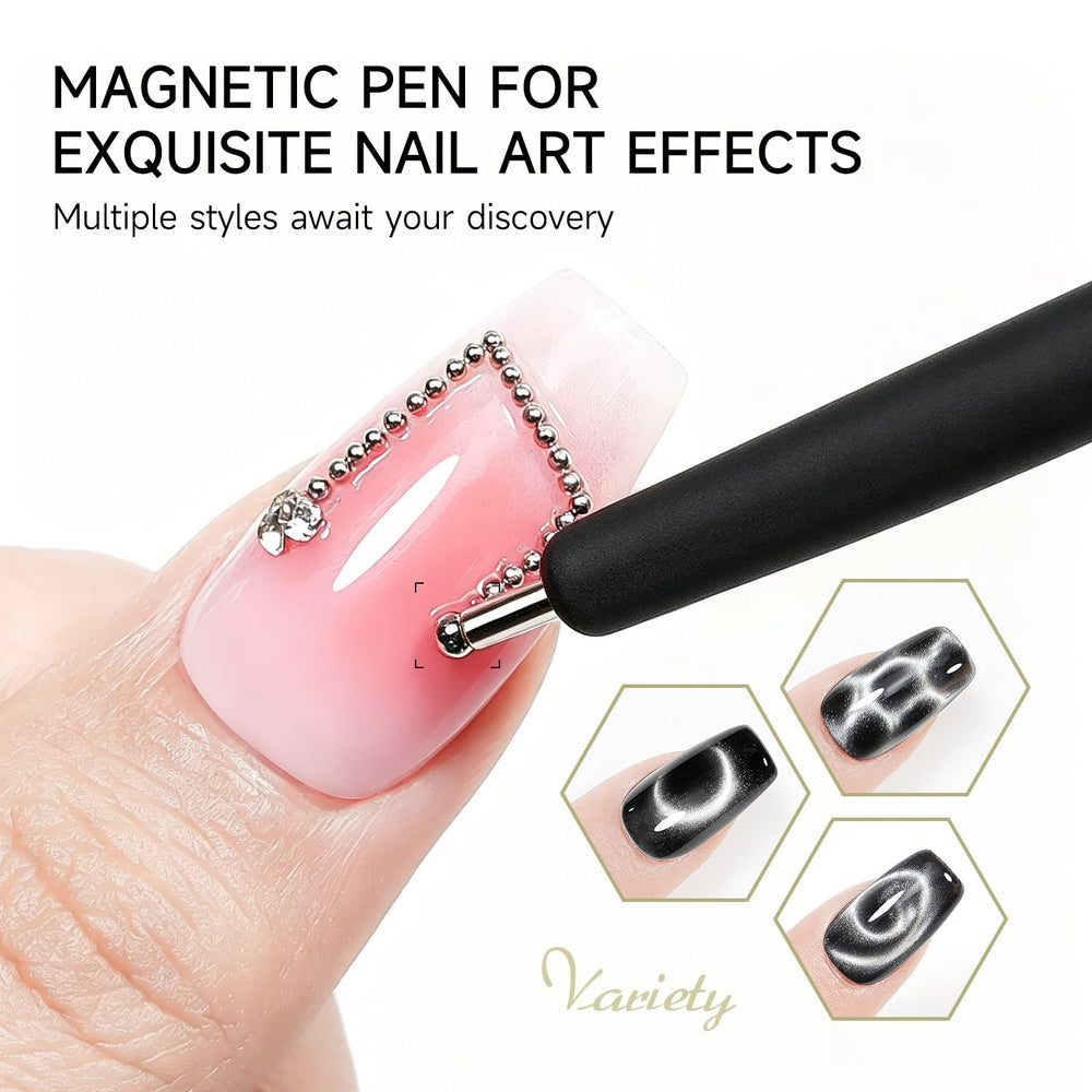 JODSONE magnetic nail art pen in use creating swirls and lines