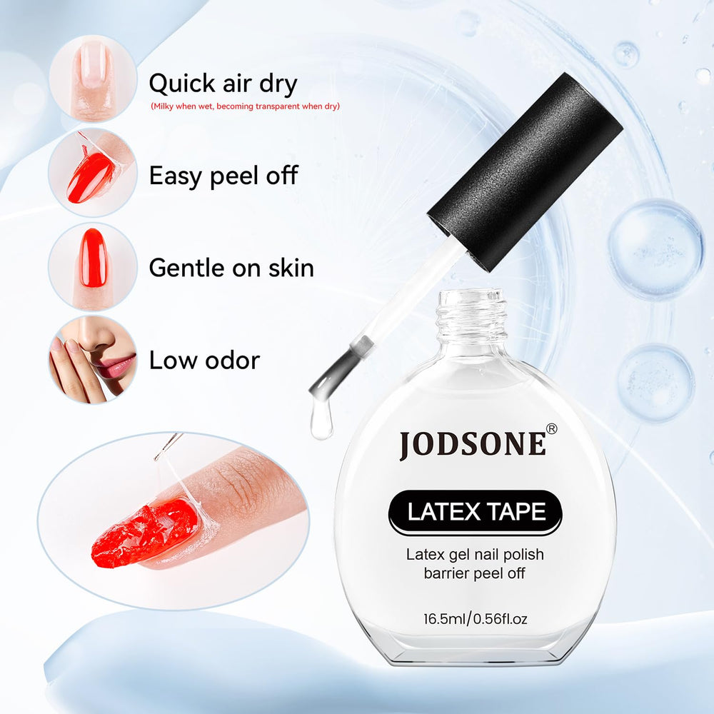 JODSONE applied wet as milky layer protecting cuticles during art