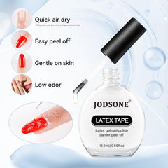 JODSONE applied wet as milky layer protecting cuticles during art