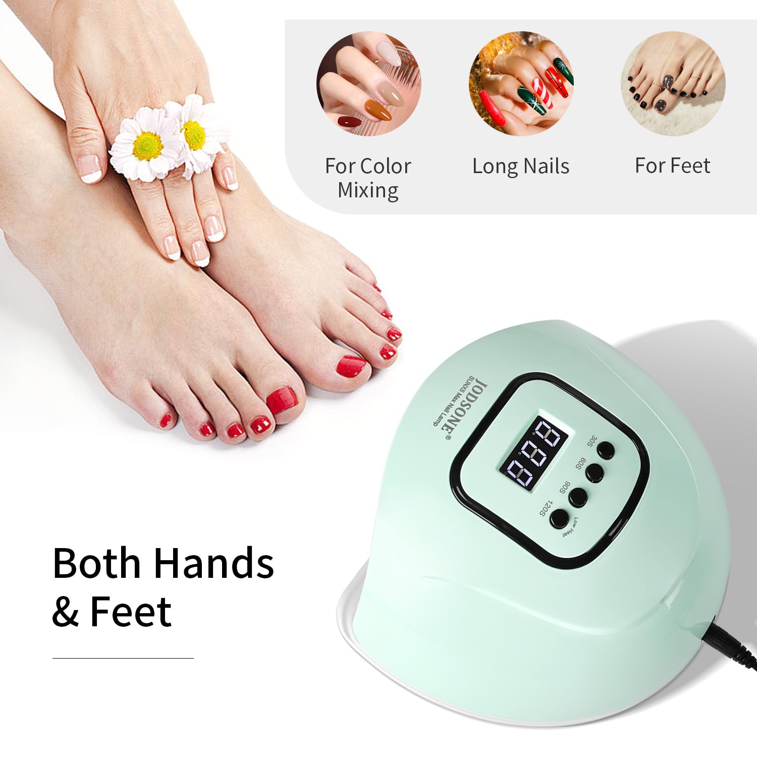 JODSONE curing nails in action showing efficient gel hardening and consistent finish benefit