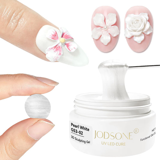JODSONE pearl white jar front view showing product and label, professional finish