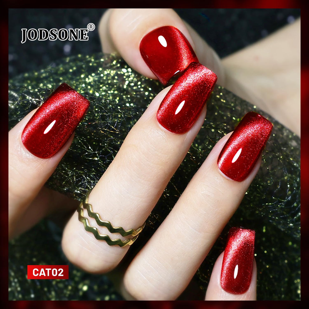 JODSONE brush stroke of CAT02 red showing smooth coverage and easy application