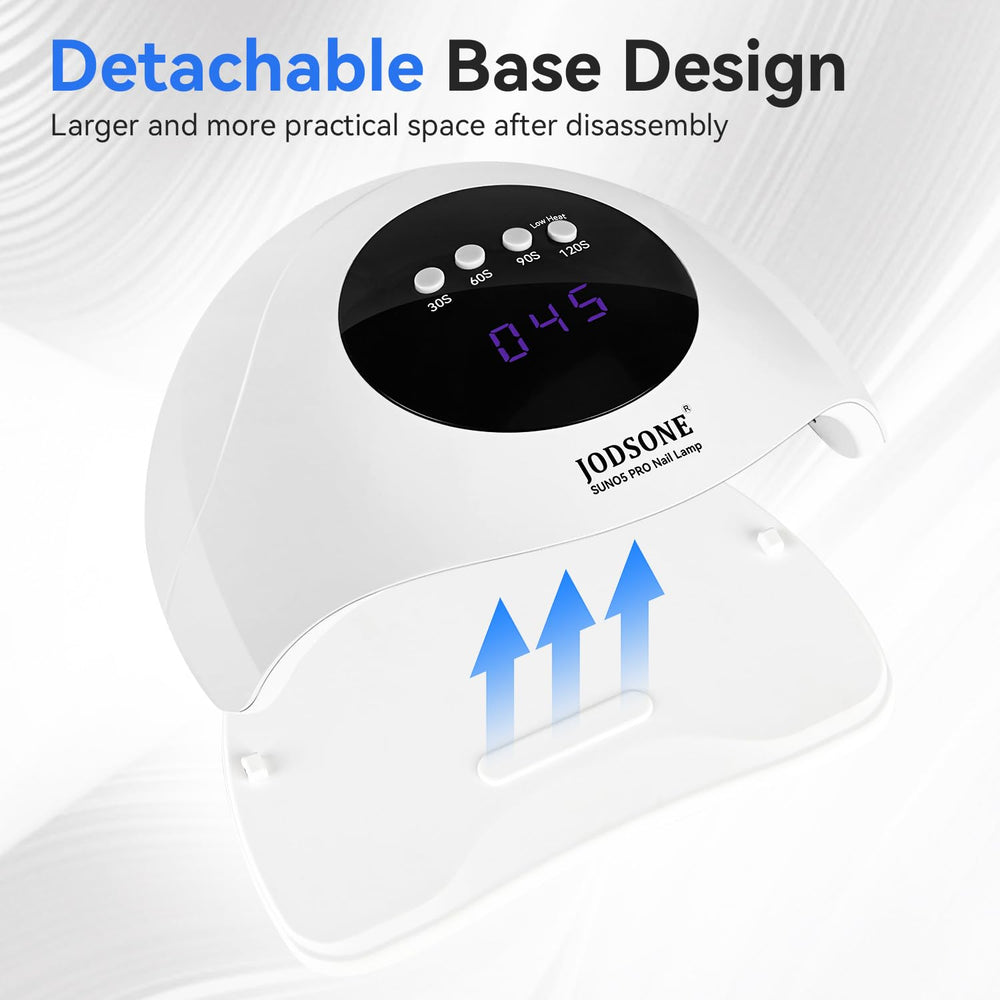 JODSONE size comparison with a hand to illustrate the lamp's spacious interior and comfortable fit