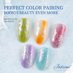 JODSONE silver glitter swatch demonstrating sparkle and reflective finish