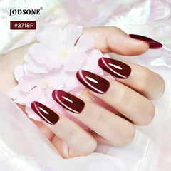 JODSONE purple jelly swatch showing holographic shimmer and layering effect