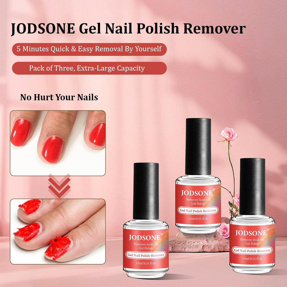 jodsone three 15ml bottles lined up for multiple quick removals benefit