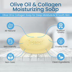 JOESOEF close-up of soap texture highlighting nourishing olive oil